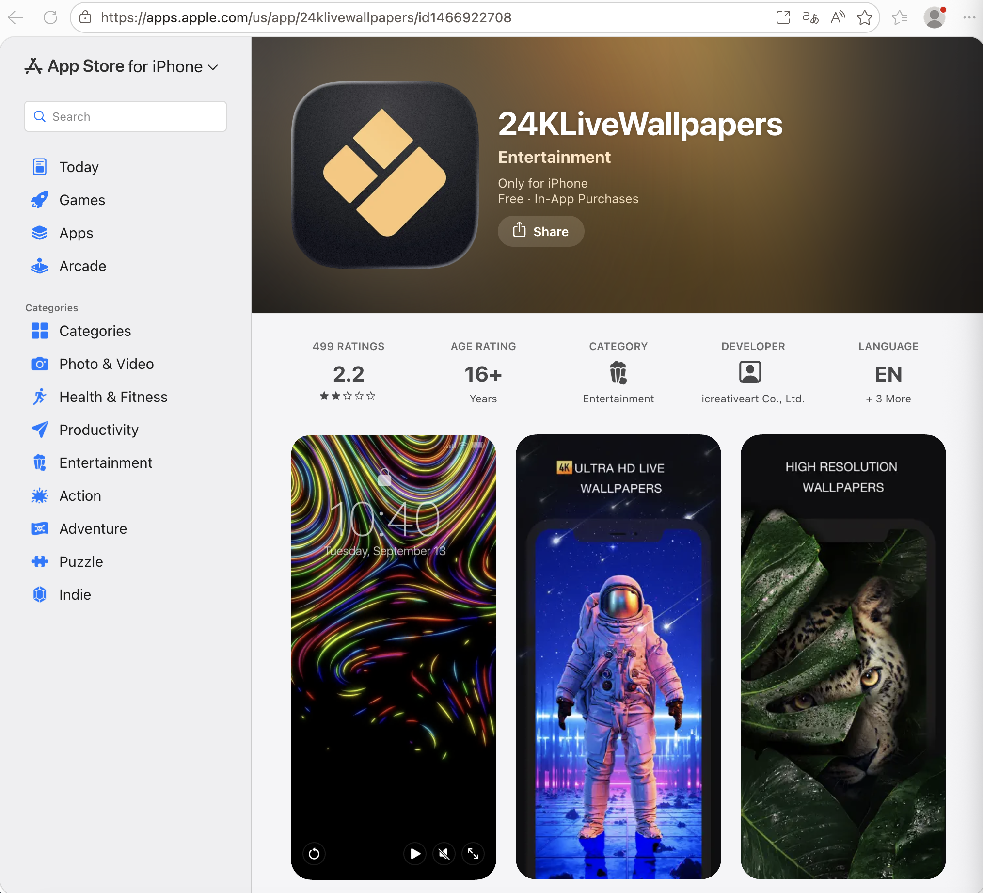 24KLiveWallpapers on the App Store